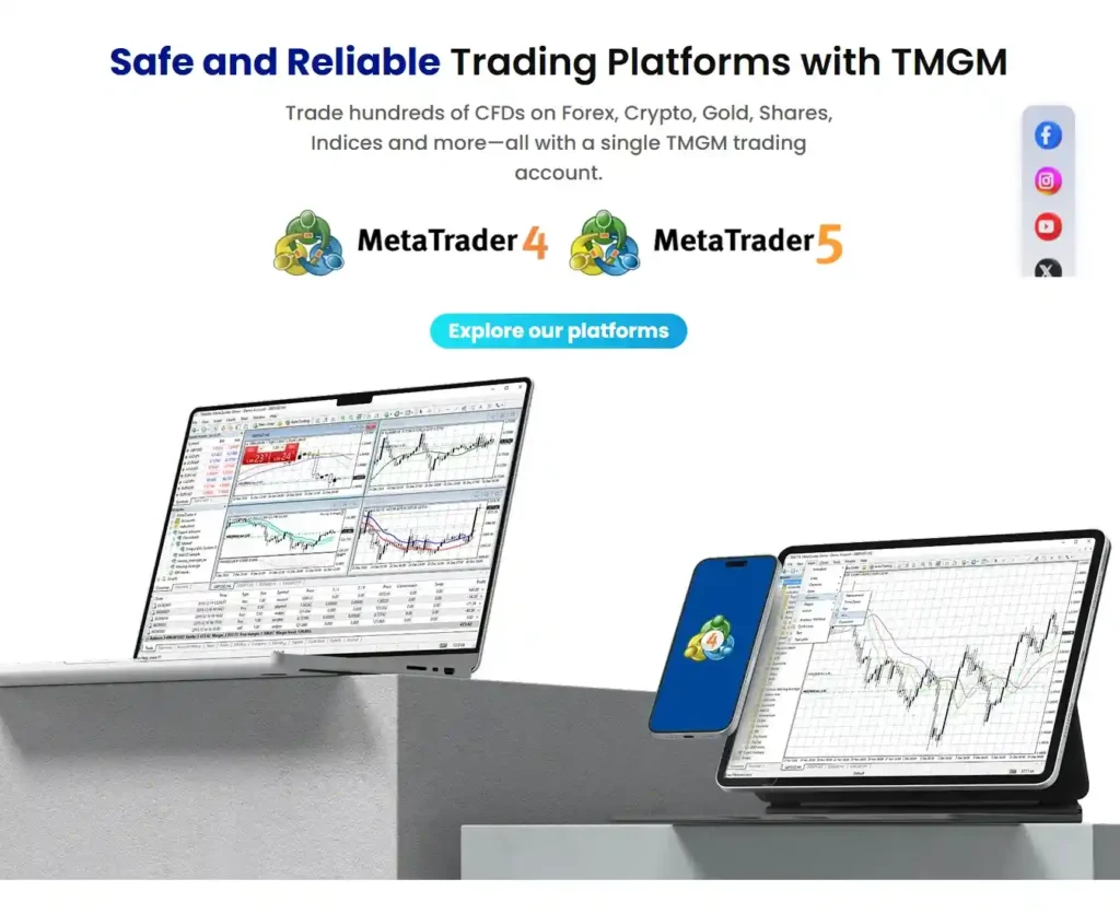 TMGM MetaTrader 5 platform interface with EUR_USD chart and execution panel - MonkeyTrade TMGM MetaTrader 5 platform interface with EUR_USD chart and execution panel