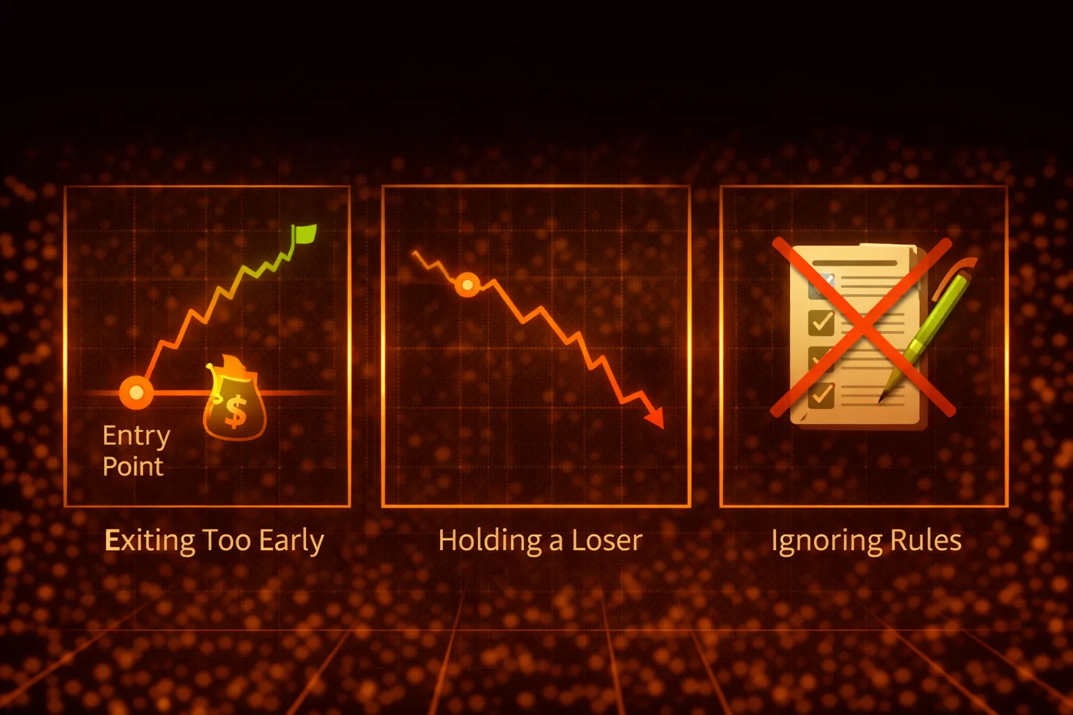 Three common exit mistakes in trading illustrated with simple diagrams - MonkeyTrade Three common exit mistakes in trading illustrated with simple diagrams