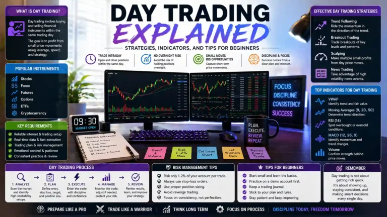 Day Trading Explained: Strategies, Indicators, and Tips for Beginners