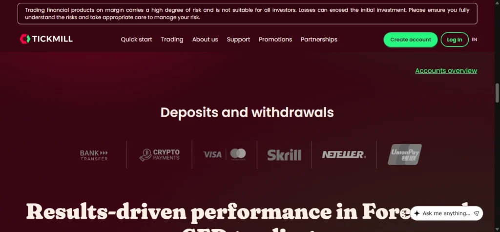 Tickmill deposit methods including bank wire credit cards e-wallets and crypto - MonkeyTrade Tickmill deposit methods including bank wire credit cards e-wallets and crypto